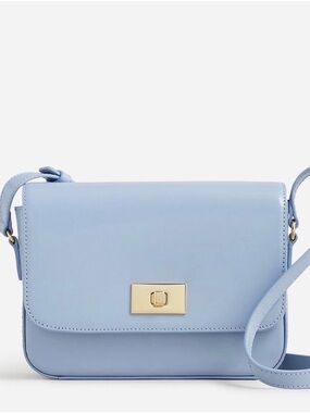 J. Crew Edie Crossbody Bag in Italian Leather - Limited Edition Blue